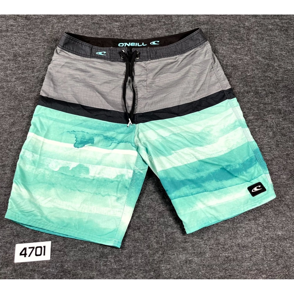 O'Neill Board Shorts‎ Men 34 Multicolor Colorblock Logo Brach Swimwear Surfing